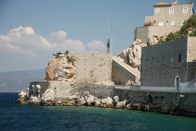 Hydra Island - The main bastion at the harbour entrance